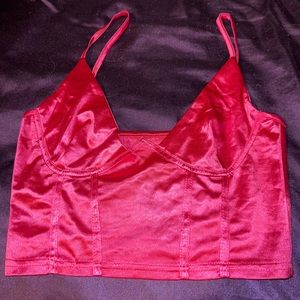 Silk Pink going out crop top